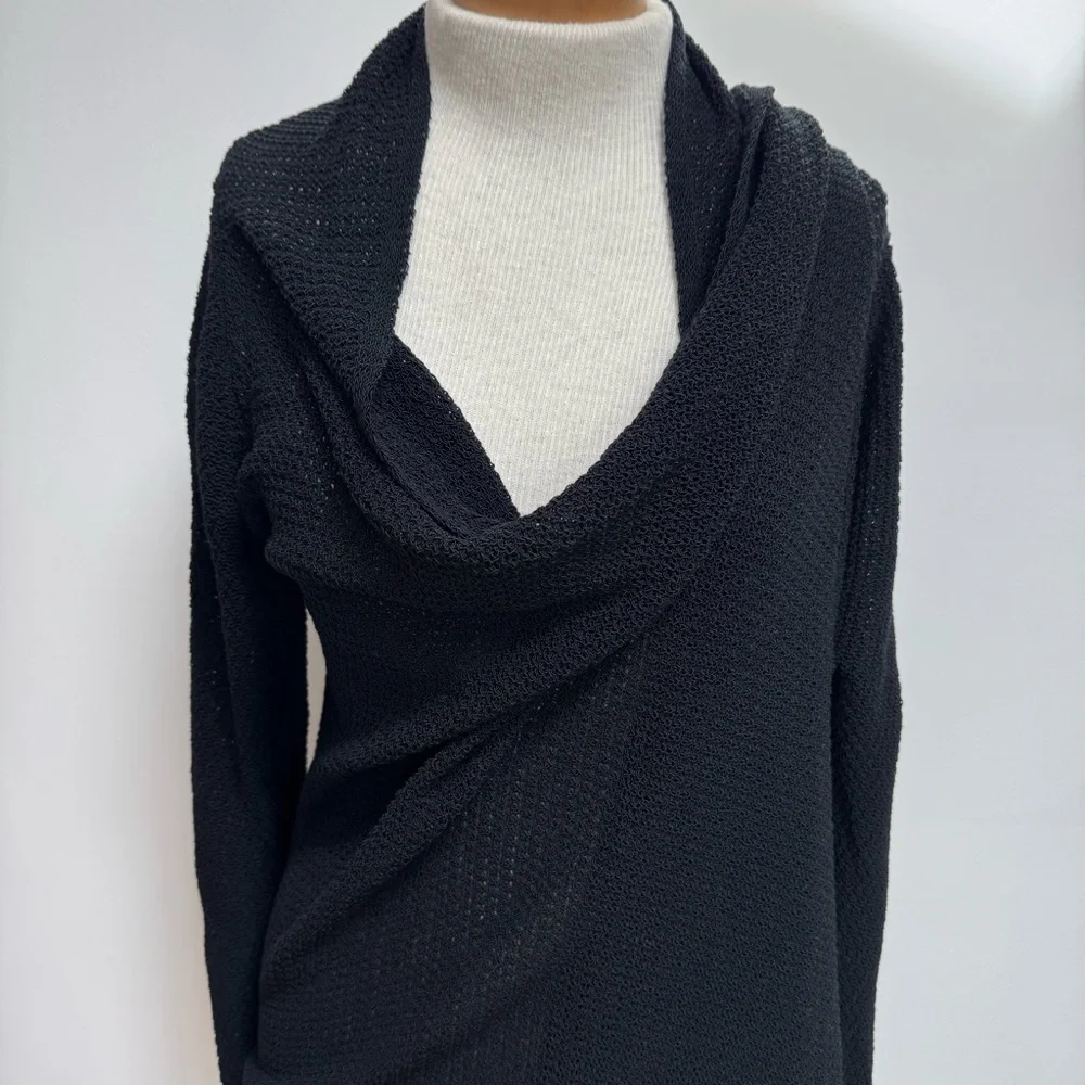 Ruti Haven Knit Wrap Cardigan Women S/M Drapey Crossover Relaxed - Picture 3 of 13